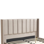 Κρεβάτι Υπέρδιπλο ArteLibre SEDONA Μπεζ Ύφασμα 216x176x110cm (Στρώμα 160x200cm) - Image 8