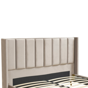 Κρεβάτι Υπέρδιπλο ArteLibre SEDONA Μπεζ Ύφασμα Για Στρώμα 160x200cm - Image 8