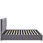 Κρεβάτι Υπέρδιπλο ArteLibre YUMA Γκρι Ύφασμα 214x1170x10cm (Στρώμα 160x200cm) - Image 3