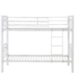 Κουκέτα ArteLibre KETCHUM Λευκό Μέταλλο 201x98x159cm (Στρώματα 90x190cm) - Image 5