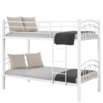 Κουκέτα ArteLibre KETCHUM Λευκό Μέταλλο 201x98x159cm (Στρώματα 90x190cm)