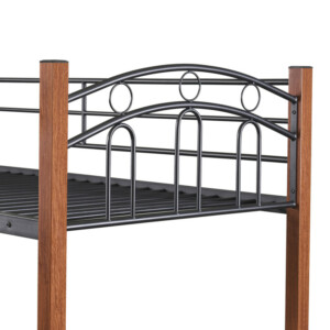 Κουκέτα ArteLibre KETCHUM Μαύρο/Καρυδί Για Στρώμα 90x190cm - Image 4