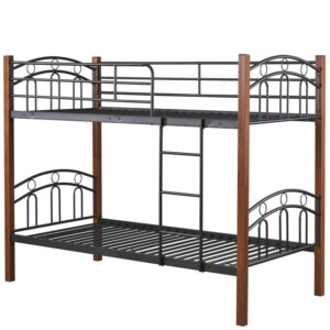 Κουκέτα ArteLibre KETCHUM Μαύρο/Καρυδί Για Στρώμα 90x190cm - Image 6