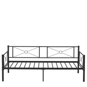 Καναπές Κρεβάτι ArteLibre CIMARRON Μαύρο Μέταλλο Για Στρώμα 90x190cm - Image 3