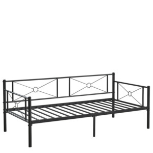 Καναπές Κρεβάτι ArteLibre CIMARRON Μαύρο Μέταλλο Για Στρώμα 90x190cm - Image 4