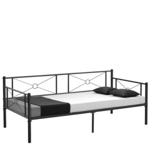 Καναπές Κρεβάτι ArteLibre CIMARRON Μαύρο Μέταλλο Για Στρώμα 90x190cm
