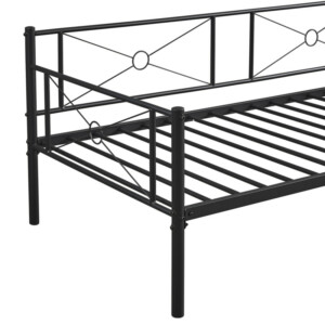 Καναπές Κρεβάτι ArteLibre CIMARRON Μαύρο Μέταλλο Για Στρώμα 90x190cm - Image 6