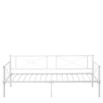 Καναπές Κρεβάτι ArteLibre CIMARRON Λευκό Μέταλλο 197.5x96x75cm (Στρώμα 90x190cm) - Image 3