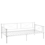 Καναπές Κρεβάτι ArteLibre CIMARRON Λευκό Μέταλλο 197.5x96x75cm (Στρώμα 90x190cm) - Image 4