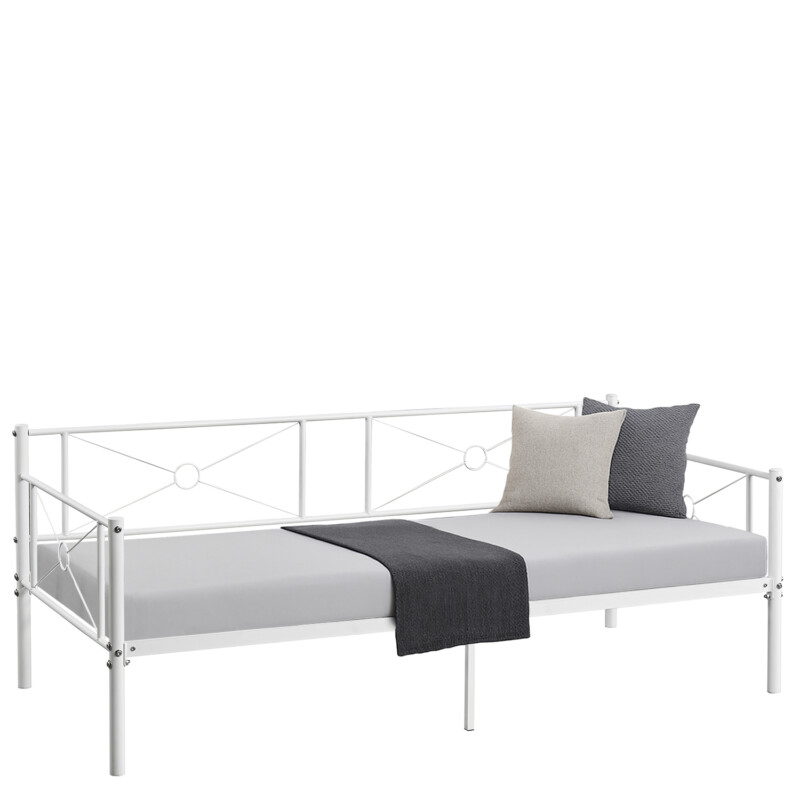 Καναπές Κρεβάτι ArteLibre CIMARRON Λευκό Μέταλλο Για Στρώμα 90x190cm Καναπές Κρεβάτι ArteLibre CIMARRON Λευκό Μέταλλο Για Στρώμα 90x190cm