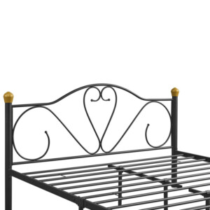 Κρεβάτι Υπέρδιπλο ArteLibre MOONRISE Μαύρο Μέταλλο Για Στρώμα 160x200cm - Image 2