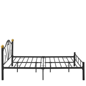 Κρεβάτι Υπέρδιπλο ArteLibre MOONRISE Μαύρο Μέταλλο Για Στρώμα 160x200cm - Image 5