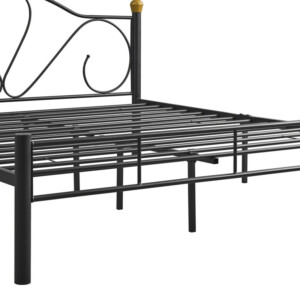 Κρεβάτι Υπέρδιπλο ArteLibre MOONRISE Μαύρο Μέταλλο Για Στρώμα 160x200cm - Image 6