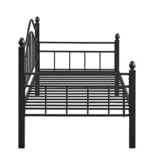 Καναπές Κρεβάτι ArteLibre PECOS Μαύρο Μέταλλο Για Στρώμα 90x190cm - Image 2