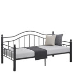 Καναπές Κρεβάτι ArteLibre PECOS Μαύρο Μέταλλο 200x98x99cm (Στρώμα 90x190cm)