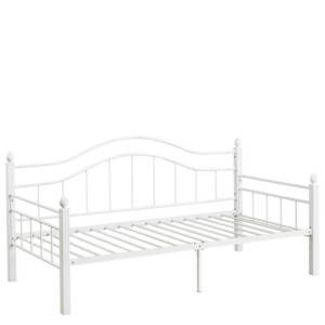 Καναπές Κρεβάτι ArteLibre PECOS Λευκό Μέταλλο Για Στρώμα 90x190cm - Image 2