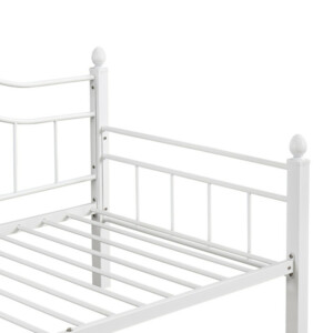 Καναπές Κρεβάτι ArteLibre PECOS Λευκό Μέταλλο Για Στρώμα 90x190cm - Image 4