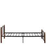 Κρεβάτι Μονό ArteLibre LARAMIE Μαύρο/Καρυδί Μέταλλο 210x98x76cm (Στρώμα 90x200cm) - Image 3