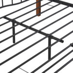 Κρεβάτι Διπλό ArteLibre ARROWHEAD Μαύρο/Καρυδί Μέταλλο 210x158x85cm (Στρώμα 150x200cm) - Image 8