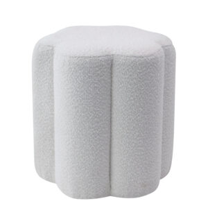 Σκαμπό ArteLibre BAT FLOWER Γκρι Ανοιχτό Ύφασμα Μπουκλέ 38x38x40cm