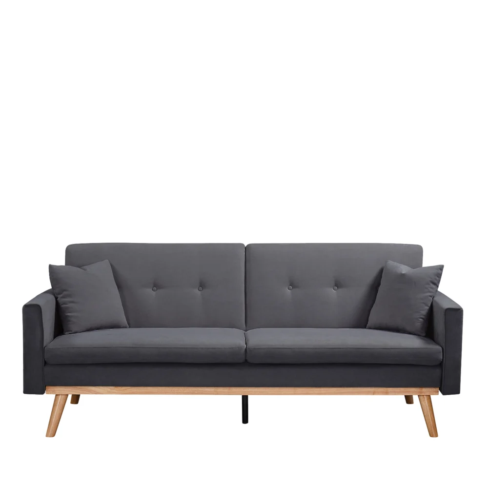 Καναπές Κρεβάτι ArteLibre BELVIA Σκούρο Γκρι 202x89x83cm Καναπές Κρεβάτι ArteLibre BELVIA Σκούρο Γκρι 202x89x83cm