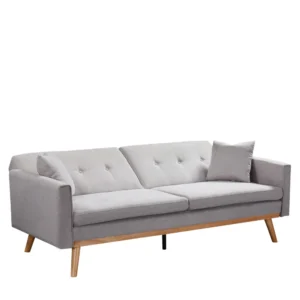 Καναπές Κρεβάτι ArteLibre BELVIA Ανοιχτό Γκρι 202x89x83cm - Image 2