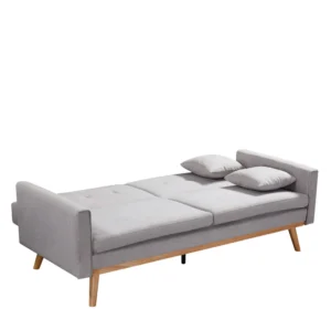 Καναπές Κρεβάτι ArteLibre BELVIA Ανοιχτό Γκρι 202x89x83cm - Image 3