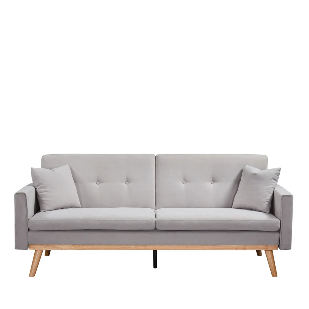 Καναπές Κρεβάτι ArteLibre BELVIA Ανοιχτό Γκρι 202x89x83cm Καναπές Κρεβάτι ArteLibre BELVIA Ανοιχτό Γκρι 202x89x83cm