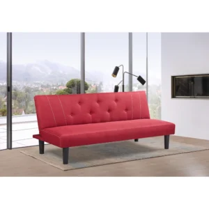 Καναπές Κρεβάτι ArteLibre ASTRI Κόκκινο 180x77x73cm - Image 4