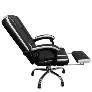 Καρέκλα Γραφείου OPTISEAT Μαύρο/Λευκό PVC/Μέταλλο 67x65x105-115cm - Image 4