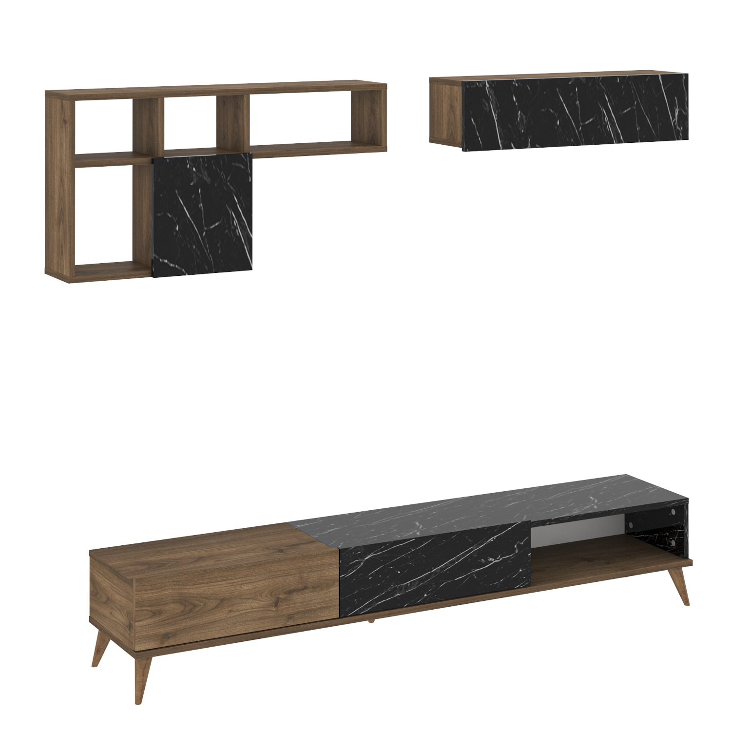 Σύνθετο ArteLibre ISOLDE Δρυς/Μαύρο Μάρμαρο Μοριοσανίδα/Μελαμίνη 180x33x41cm Σύνθετο ArteLibre ISOLDE Δρυς/Μαύρο Μάρμαρο Μοριοσανίδα/Μελαμίνη 180x33x41cm