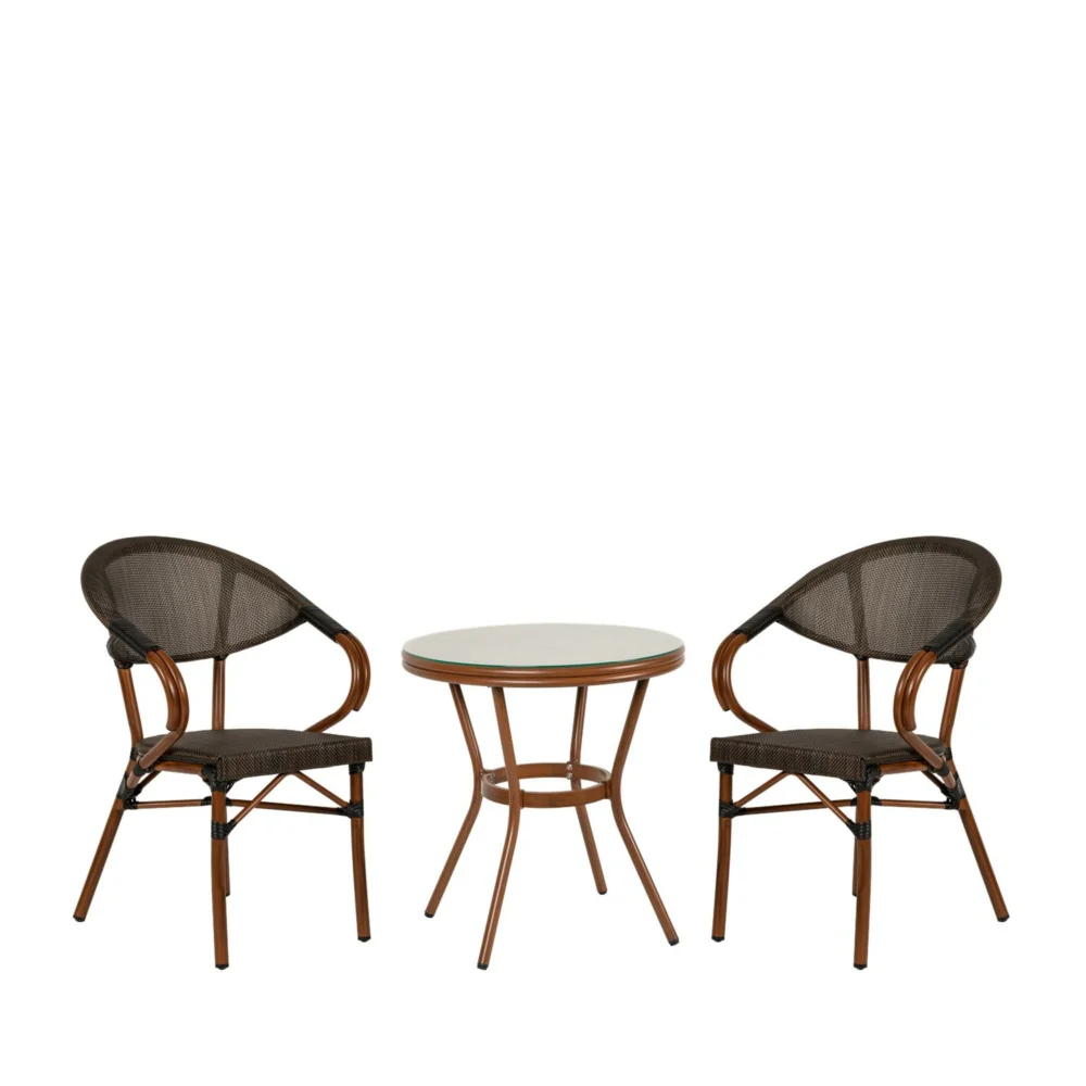 Σετ Τραπεζαρία Κήπου ArteLibre BURUNDI Μπαμπού Αλουμίνιο/Γυαλί Με 2 Πολυθρόνες 14990221 Σετ Τραπεζαρία Κήπου ArteLibre BURUNDI Μπαμπού Αλουμίνιο/Γυαλί Με 2 Πολυθρόνες 14990221