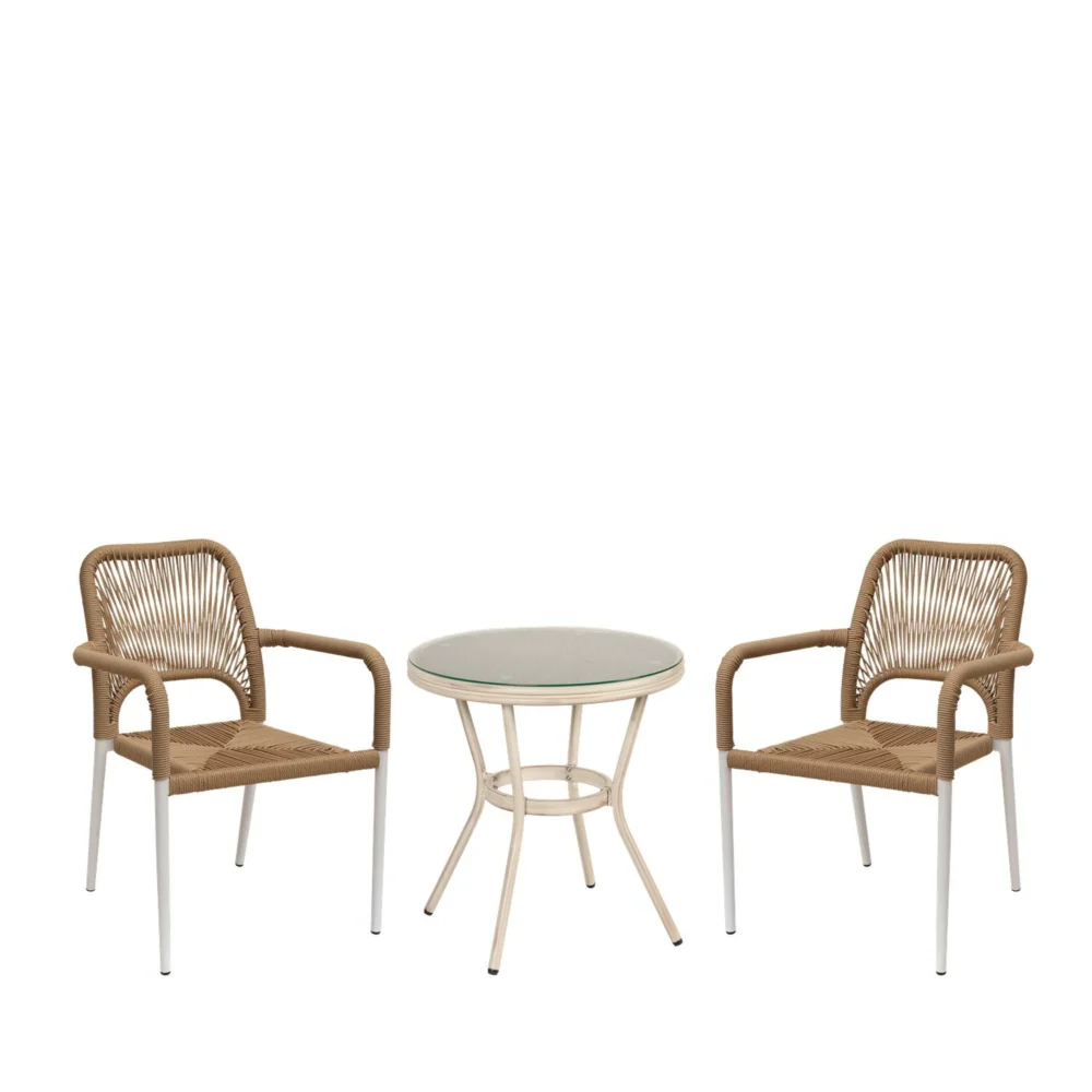 Σετ Τραπεζαρία Κήπου ArteLibre BURUNDI Λευκό Αλουμίνιο/Γυαλί Με 2 Πολυθρόνες 14990269 Σετ Τραπεζαρία Κήπου ArteLibre BURUNDI Λευκό Αλουμίνιο/Γυαλί Με 2 Πολυθρόνες 14990269