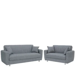 Σετ Σαλόνι ArteLibre JUAN Διθέσιος και Τριθέσιος Γκρι