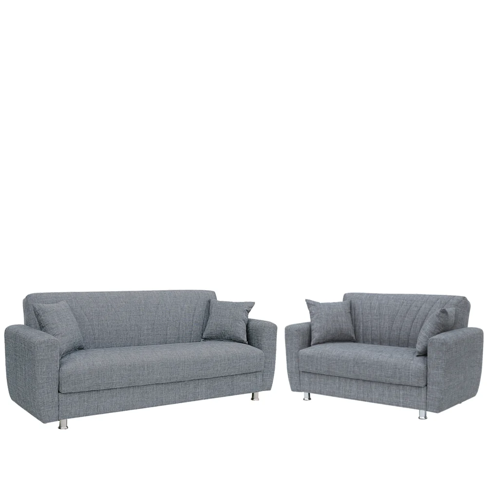 Σετ Σαλόνι ArteLibre JUAN Διθέσιος και Τριθέσιος Γκρι Σετ Σαλόνι ArteLibre JUAN Διθέσιος και Τριθέσιος Γκρι