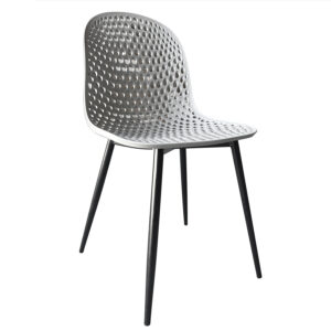 Καρέκλα Κήπου ArteLibre WHITSUNDAY Γκρι/Μαύρο PP/Μέταλλο 51x45x85cm