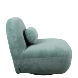 Πολυθρόνα Περιστρεφόμενη ArteLibre METIS Πράσινο Ύφασμα 83x87x75cm - Image 2