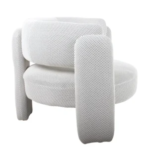 Πολυθρόνα ArteLibre ADRASTEA Λευκό Ύφασμα 94x88x73cm - Image 3