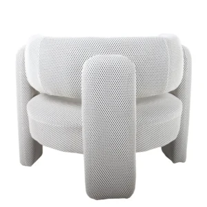 Πολυθρόνα ArteLibre ADRASTEA Λευκό Ύφασμα 94x88x73cm - Image 5