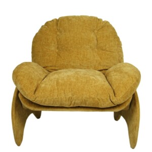 Πολυθρόνα ArteLibre ANANKE Κίτρινο Ύφασμα/Μέταλλο/Ξύλο 85x78x84cm - Image 5