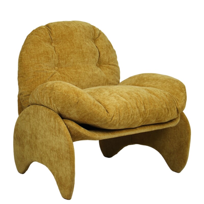 Πολυθρόνα ArteLibre ANANKE Κίτρινο Ύφασμα/Μέταλλο/Ξύλο 85x78x84cm Πολυθρόνα ArteLibre ANANKE Κίτρινο Ύφασμα/Μέταλλο/Ξύλο 85x78x84cm