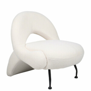 Πολυθρόνα ArteLibre PASIPHAE Μπεζ Ύφασμα/Μέταλλο/Ξύλο 80x86x80cm