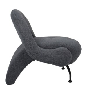 Πολυθρόνα ArteLibre PASIPHAE Γκρι Ύφασμα/Μέταλλο/Ξύλο 80x86x80cm - Image 2