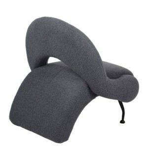 Πολυθρόνα ArteLibre PASIPHAE Γκρι Ύφασμα/Μέταλλο/Ξύλο 80x86x80cm - Image 3