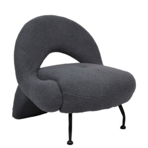 Πολυθρόνα ArteLibre PASIPHAE Γκρι Ύφασμα/Μέταλλο/Ξύλο 80x86x80cm