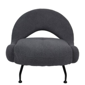 Πολυθρόνα ArteLibre PASIPHAE Γκρι Ύφασμα/Μέταλλο/Ξύλο 80x86x80cm - Image 5