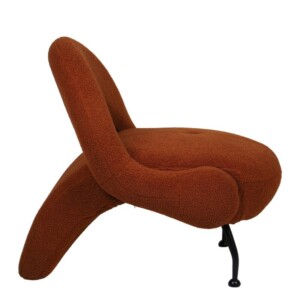 Πολυθρόνα ArteLibre PASIPHAE Πορτοκαλί Ύφασμα/Μέταλλο/Ξύλο 80x86x80cm - Image 2