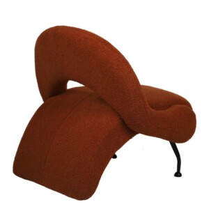 Πολυθρόνα ArteLibre PASIPHAE Πορτοκαλί Ύφασμα/Μέταλλο/Ξύλο 80x86x80cm - Image 3