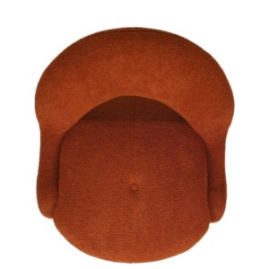 Πολυθρόνα ArteLibre PASIPHAE Πορτοκαλί Ύφασμα/Μέταλλο/Ξύλο 80x86x80cm - Image 6