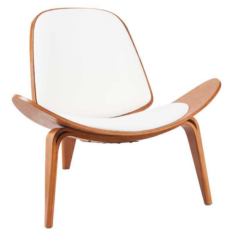 Πολυθρόνα ArteLibre THALOR Λευκό/Καφέ Ξύλο/PU 90x76.5x74.5cm Πολυθρόνα ArteLibre THALOR Λευκό/Καφέ Ξύλο/PU 90x76.5x74.5cm